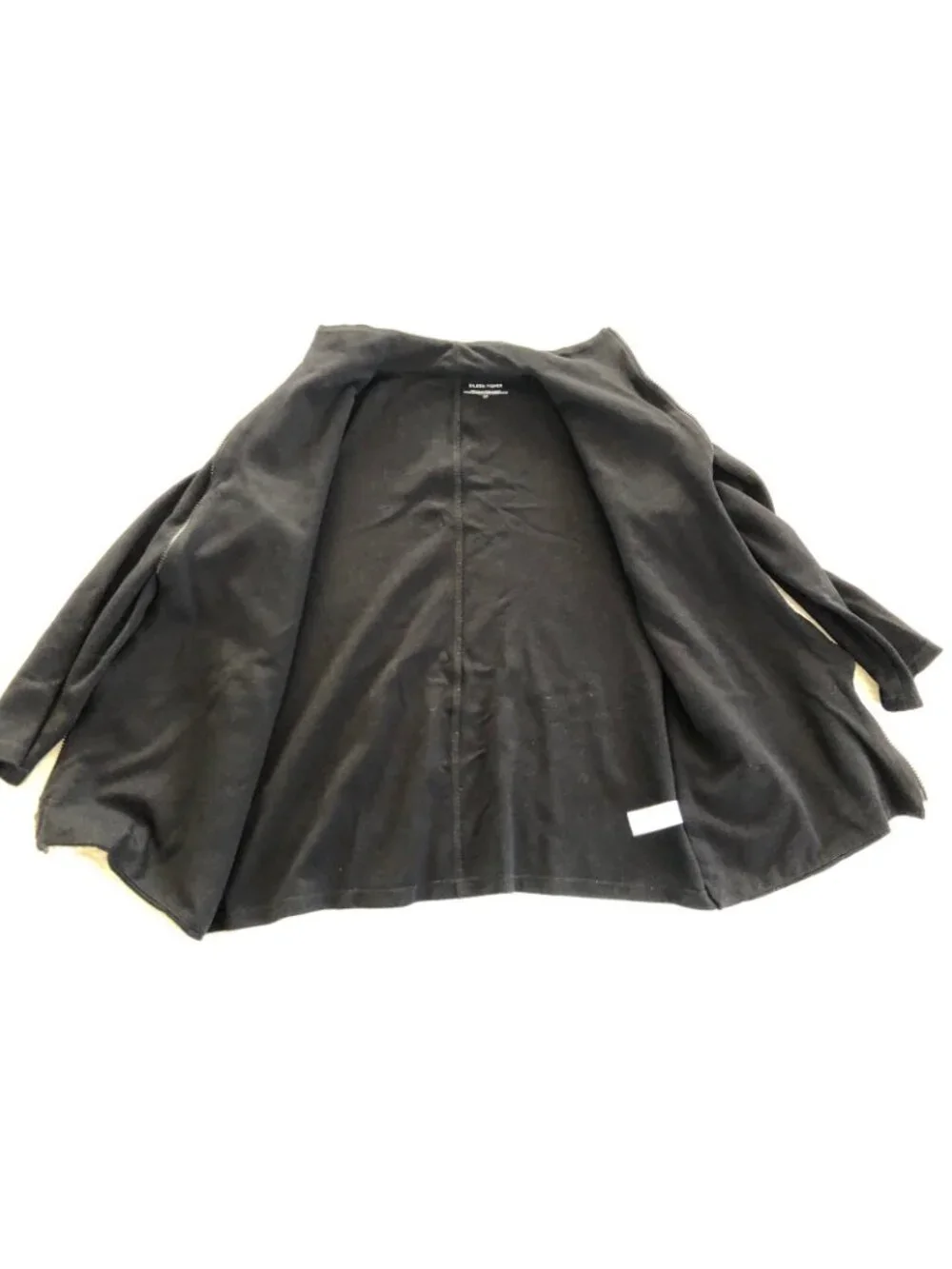 Eileen Fisher Womens Sz Small Black Zip Front Jacket Stretch Side Pockets - Picture 5 of 6